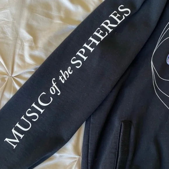 NWOT Unisex Coldplay Music Of The Spheres Black Hoodie - Picture 3 of 6